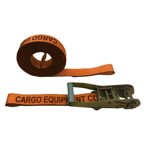 573090O-12 2 x 30 Ratchet Strap with Sewn Loops - Orange