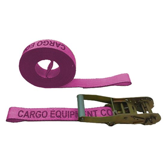 573590P-12 2 x 35 Ratchet Strap with Sewn Loops - Pink