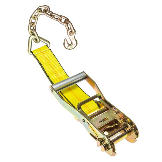 579940Y-12 2 x 12 Fixed End Only Ratchet With Chain End - Yellow