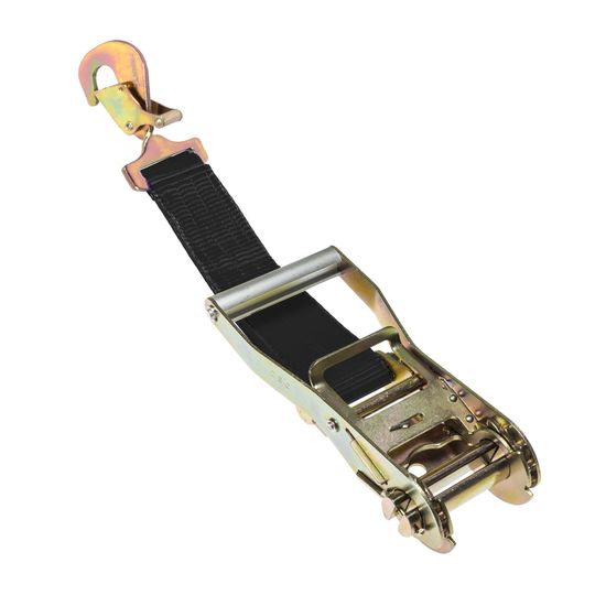 579964B-12 2 x 12 Fixed End Only Ratchet With Twisted Snap Hook - Black