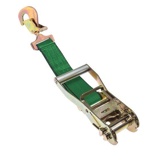 579964F-12 2 x 12 Fixed End Only Ratchet With Twisted Snap Hook - Green