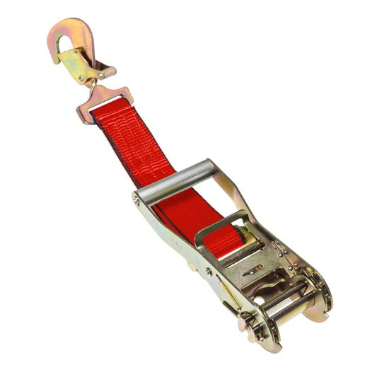 579964R-12 2 x 12 Fixed End Only Ratchet With Twisted Snap Hook - Red