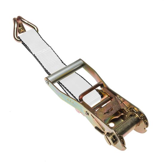 579984N-12 2 x 12 Fixed End Only Ratchet With Wire Hook - White