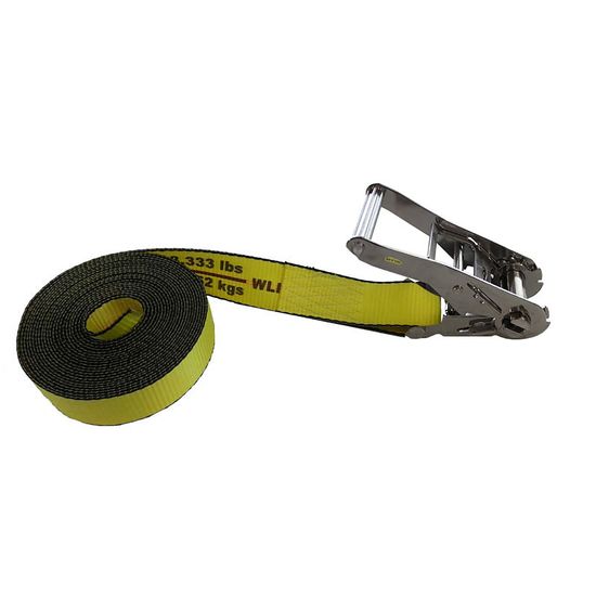 57SS1000Y 2 x 10 Endless Loop Stainless Steel Ratchet Strap - Yellow