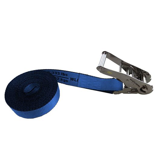 57SS1200BL 2 x 12 Endless Loop Stainless Steel Ratchet Strap - Blue