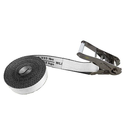 57SS1800N 2 x 18 Endless Loop Stainless Steel Ratchet Strap - White