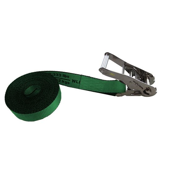 57SS4000F 2 x 40 Endless Loop Stainless Steel Ratchet Strap - Green