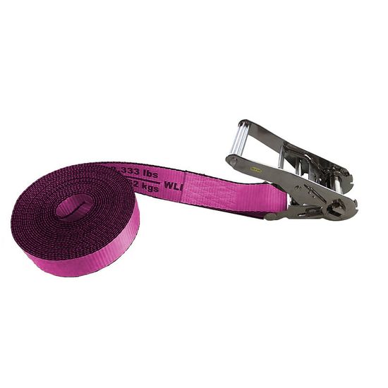 57SS4000P 2 x 40 Endless Loop Stainless Steel Ratchet Strap - Pink