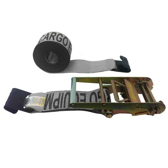 594021G-12 4 x 40 Ratchet Strap with Flat Hooks - Gray