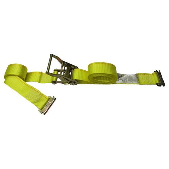 641201Y-48 2 x 12 E-Track Ratchet Strap 48 Fixed End - Yellow