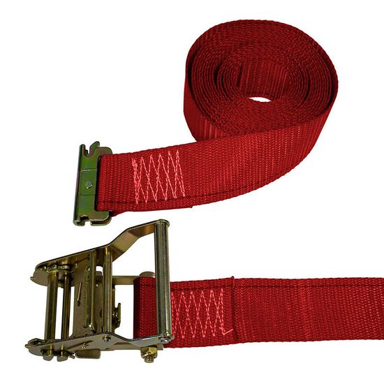 642001R-36 2 x 20 E-Track Ratchet Strap 36 Fixed End - Red