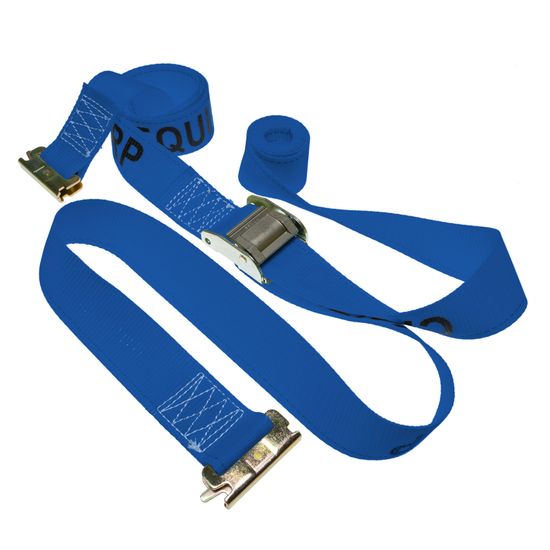 651201BL-36 2 x 12 E-Track Cam Buckle Strap 36 Fixed End - Blue