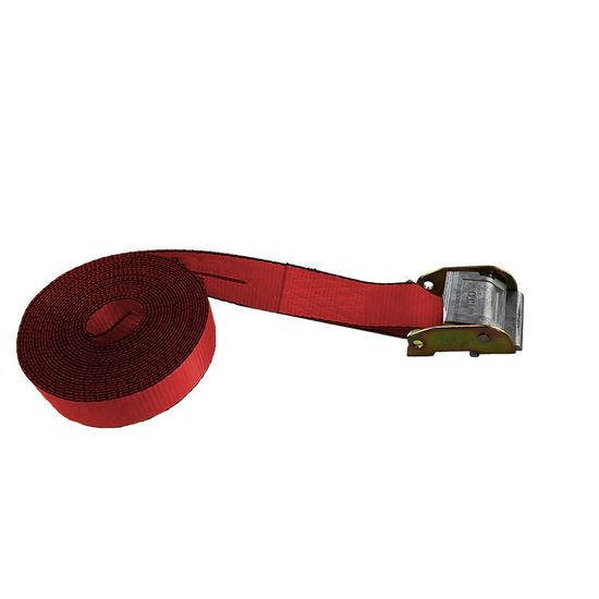 651400R 2 x 14 Light-Duty Cam Buckle Bundling Strap - Red