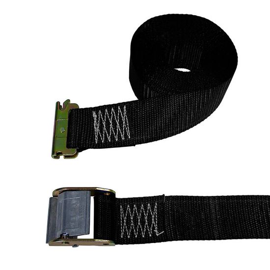 651601B-6 2 x 16 E-Track Cam Buckle Strap 6 Fixed End - Black
