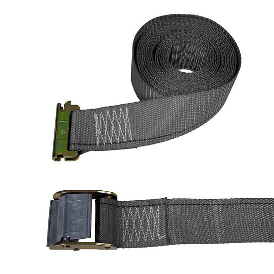 651801G-18 2 x 18 E-Track Cam Buckle Strap 18 Fixed End - Gray