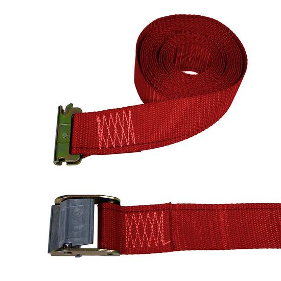 651801R-6 2 x 18 E-Track Cam Buckle Strap 6 Fixed End - Red