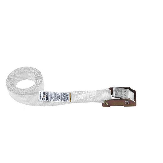 750700N 1 x 7 Endless Loop Cam Buckle Strap - White