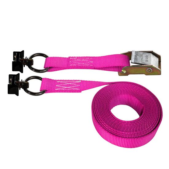 752041P-6 1 x 20 Cam Buckle Strap with L-Track Single Studs - Pink