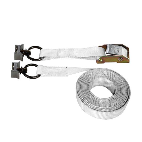 752241N-6 1 x 22 Cam Buckle Strap with L-Track Single Studs - White