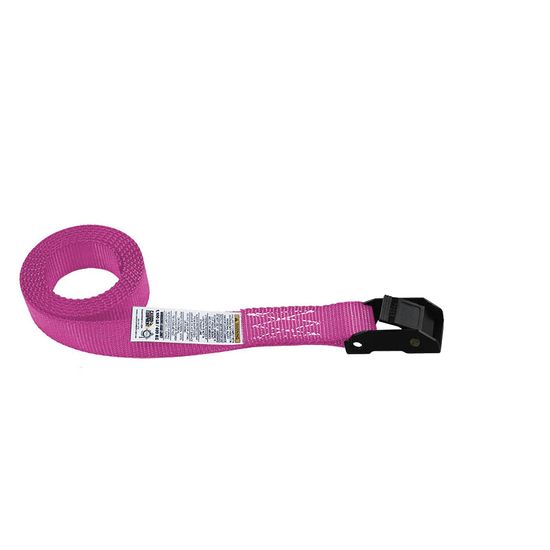75B0800P 1 x 8 Endless Loop Black Cam Buckle Strap - Pink