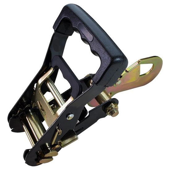 804BR-10HK 2 Wide-Handle Black Ratchet with Snap Hook - WLL 3333 lb