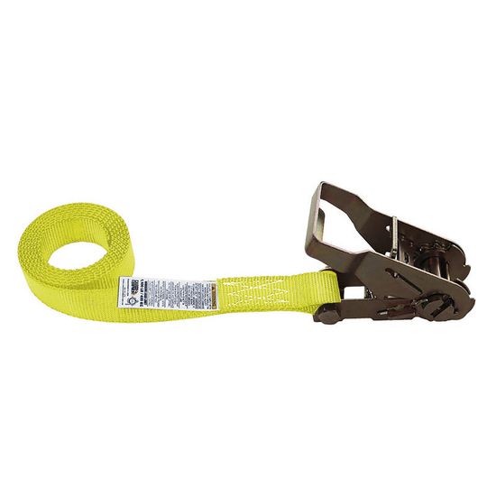 831800Y 1 x 18 Endless Loop Wide Handle Ratchet Strap - Yellow