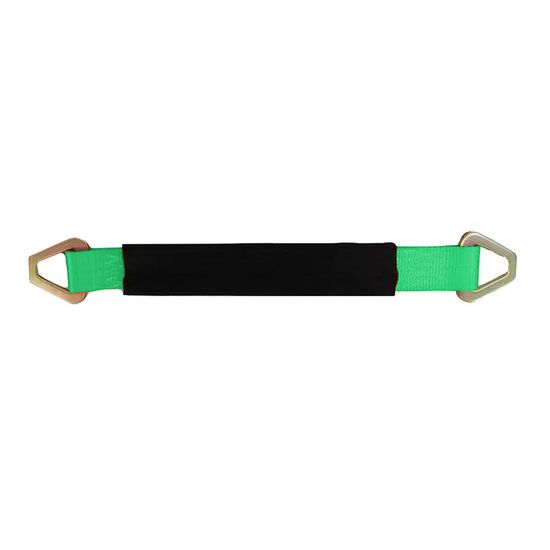 A1242-42HF-PS 2 x 12 Axle Strap with Protective Sleeve - High Visibility Green