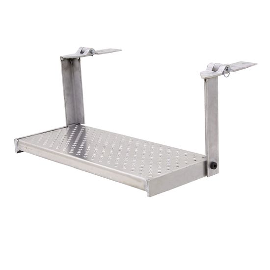 ALUM-TRAILERSTEP-F HD Ramps Folding Aluminum Punch Plate Trailer Step