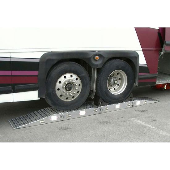 Bus-Stands-80-20-Front HD Ramps Portable Aluminum Front Bus Service Stands - 80000 lb Cap