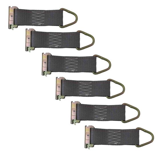 CE660001G-PK 6 E Track Tie-Off With D Ring 6-Pack - Gray
