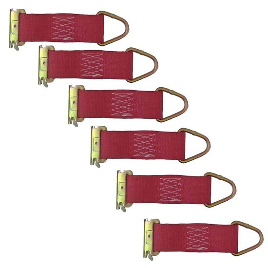 CE660001R-PK 6 E Track Tie-Off With D Ring 6-Pack - Red