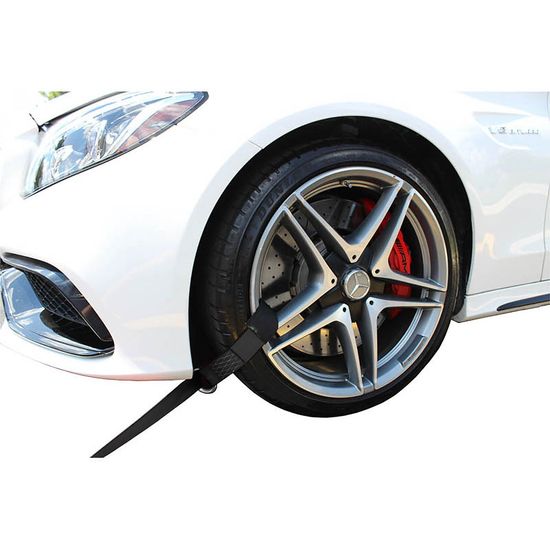 CELP221093B-PK 2 x 10 Exotic Car Low-Profile Automotive Tie-Down Ratchet Strap 4-Pack - Black