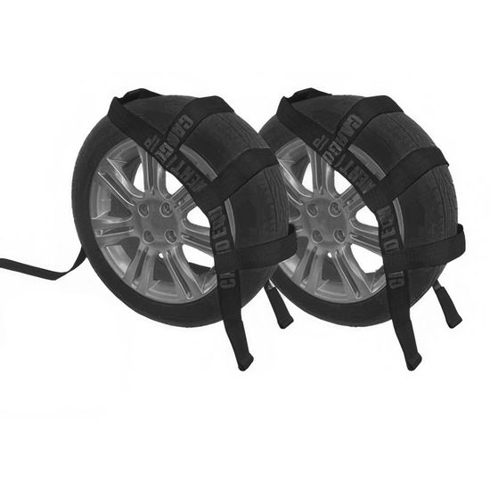 CEWN90B-22-PAIR 2 x 22 Wheel Nets wSewn Loops and 50 Strap End - Black Pair