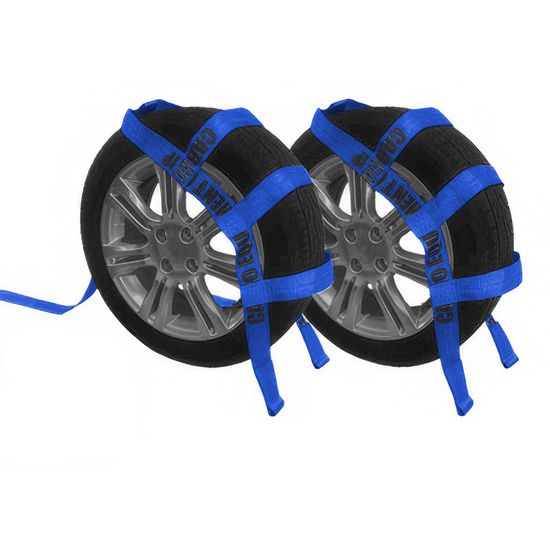 CEWN90BL-17-PAIR 2 x 17 Wheel Nets wSewn Loops and 50 Strap End - Blue Pair