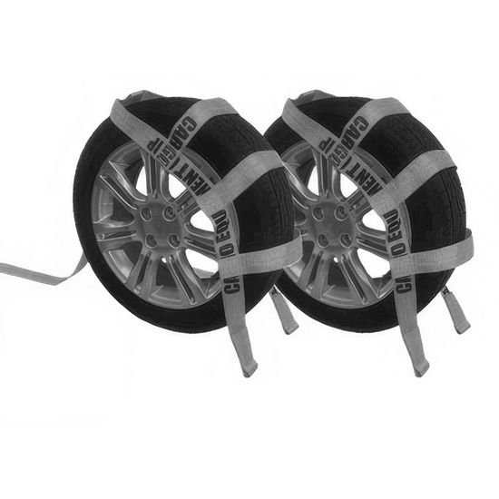 CEWN90G-17-PAIR 2 x 17 Wheel Nets wSewn Loops and 50 Strap End - Gray Pair