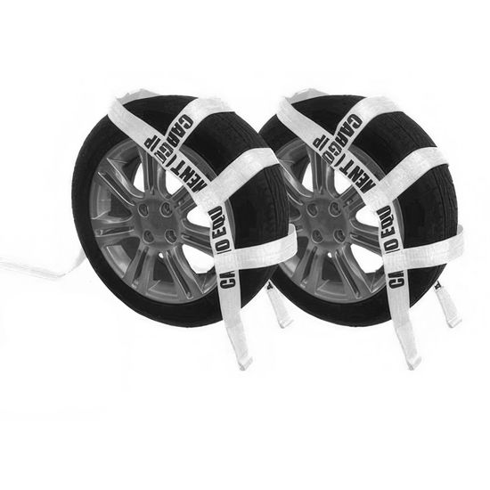 CEWN90N-17-PAIR 2 x 17 Wheel Nets wSewn Loops and 50 Strap End - White Pair