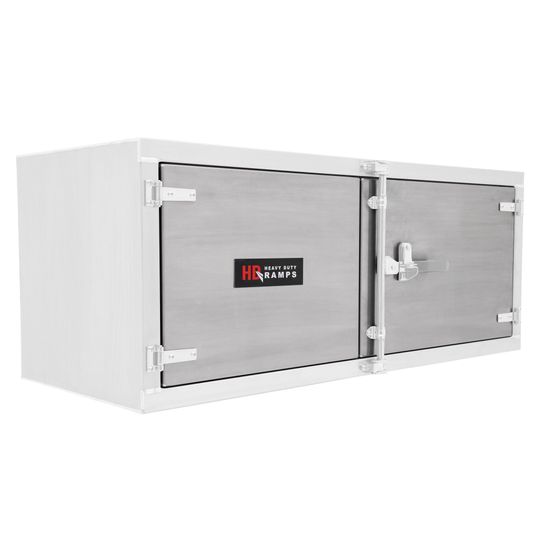 DOOR-242460-P Polished Aluminum Door Upgrade for 60 W x 24 H HD Ramps Trailer Cabinet