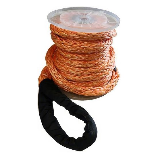 DYMA34OG-20LP 34 x 20 Dyneema HMPE Rope with Loops and Wear Pad - Orange