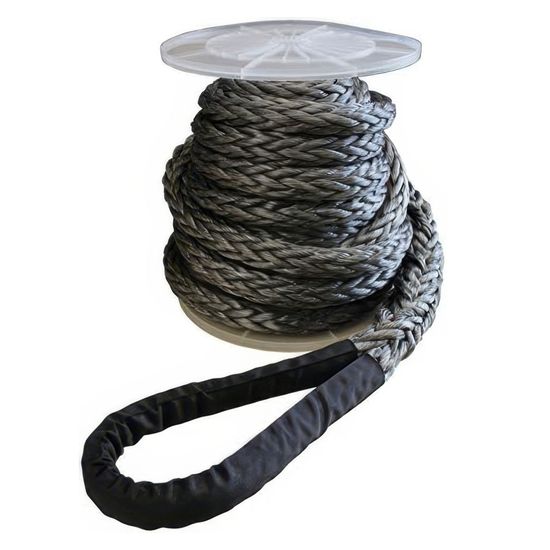 DYMA78G-30LP 78 x 30 Dyneema HMPE Rope with Loops and Wear Pad - Gray