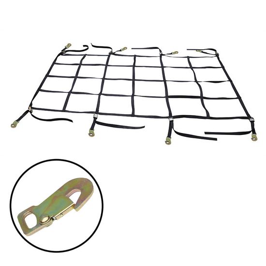 NET-TBS80X60 80 x 60 Truck Bed Cargo Net with Cam Buckles Snap Hooks