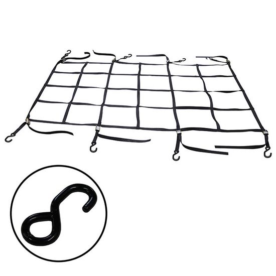 NET-TBVS80X60 80 x 60 Truck Bed Cargo Net with Cam Buckles Vinyl S-Hooks