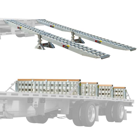 STEP-DECK-LL-KIT-26-235K Step Deck Trailer Load Levelers and Ramp Kit for 26 H HD Ramps Step Decks - 23500 lb Cap