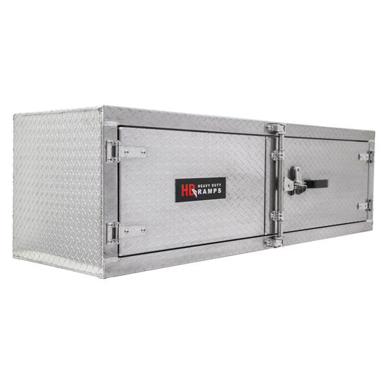 TC-DP HD Ramps Diamond Plate Underbody Trailer Toolbox - Lockable
