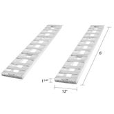 02-12-072-046-S 6 L X 12 W HD Ramps Aluminum Car Trailer Ramps HookPlate Hybrid End Stub Foot - 2500 lb Per Axle 6