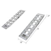 03-12-048-046 4 L X 12 W HD Ramps Aluminum Car Trailer Ramps Hook  Plate Hybrid End Knife Foot - 3000 lb Per Axle 5