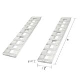 03-12-060-046-S 5 L X 12 W HD Ramps Aluminum Car Trailer Ramps Hook  Plate Hybrid End Stub Foot - 3000 lb Per Axle 5