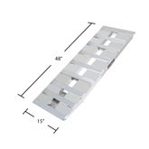 05-15-048-04 4 L X 15 W HD Ramps Aluminum Car Trailer Ramps Hook End Knife Foot- 5000 lb Per Axle 3