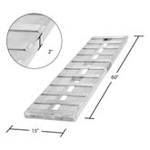 05-15-060-04-S 5 L X 15 W HD Ramps Aluminum Car Trailer Ramps Hook End Stub Foot - 5000 lb Per Axle 3