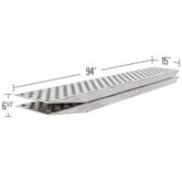05-15-094-04-P 7 10 L X 15 W HD Ramps EZ Traction Aluminum Car Trailer Ramps Hook End Knife Foot - 5000 lb Per Axle 3