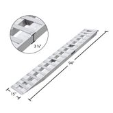 05-15-094-04 7 10 L X 15 W HD Ramps Aluminum Car Trailer Ramps Hook End Knife Foot - 5000 lb Per Axle 4